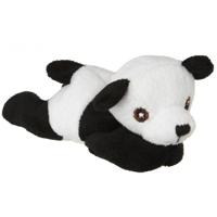 Nature Planet pluche knuffel panda beer - 13 cm - Dieren knuffels - zwart/wit