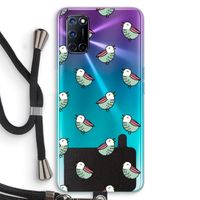 Vogeltjes: Oppo A52 Transparant Hoesje met koord