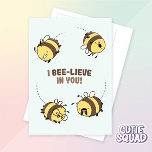 CutieSquad Ansichtkaart - I bee-lieve in you