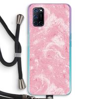 Abstract Painting Pink: Oppo A72 Transparant Hoesje met koord