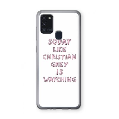 Christian Grey: Samsung Galaxy A21s Transparant Hoesje