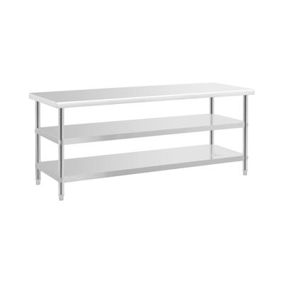 RVS werktafel - ECO - 200 x 70 cm - 231 kg - tussenplank - Royal Catering