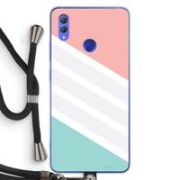 Strepen pastel: Honor Note 10 Transparant Hoesje met koord