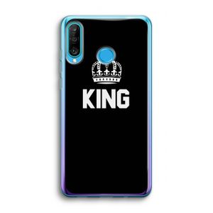 King zwart: Huawei P30 Lite Transparant Hoesje