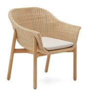 Kave Home Tuinstoel 'Galea' Teakhout en rattan