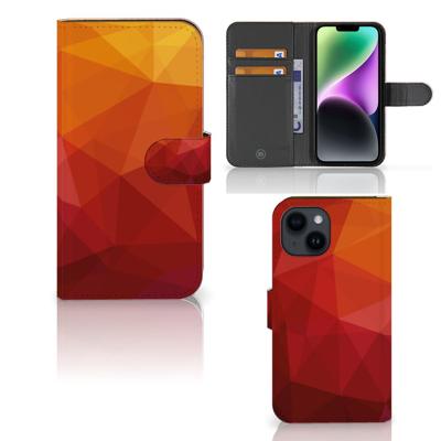 Book Case voor iPhone 15 Polygon Red