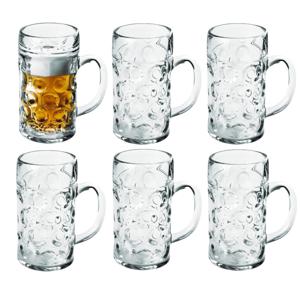 Bierpullen/bierglazen halve liter/50 cl/500 ml - 6x - onbreekbaar kunststof