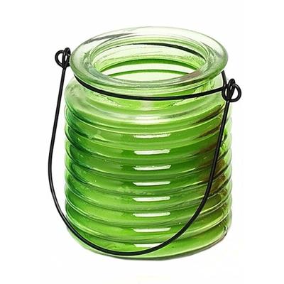 Citronellakaars - in groen glas - 8 cm - insecten verjagen