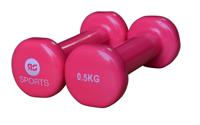 Vinyl dumbells 2 x 0.5 kg