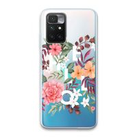 Hello in flowers: Xiaomi Redmi 10 Transparant Hoesje