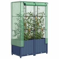Plantenbak verhoogd met kashoes 80x40x138 cm rattanlook