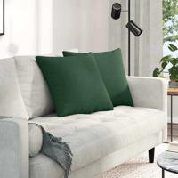 VidaXL Sofa kussens 2 stuks donkergroen 50 x 50 cm cordstof