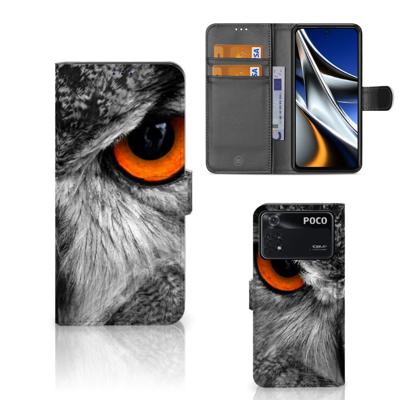 Xiaomi Poco X4 Pro 5G | Telefoonhoesje | Met pasjeshouder | Uil