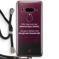 gij zijt ook iemand: HTC U12+ Transparant Hoesje met koord gij zijt ook iemand: HTC U12+ Transparant Hoesje met koord