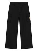 Dolce & Gabbana Kids short en coton stretch à plaque logo - Noir Dolce & Gabbana Kids short en coton stretch à plaque logo - Noir