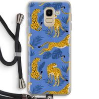 Luipaard: Samsung Galaxy J6 (2018) Transparant Hoesje met koord