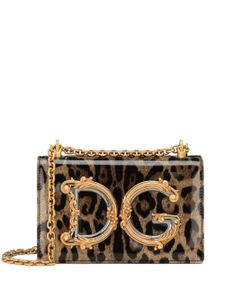 Dolce & Gabbana sac à bandoulière DG Girls en cuir - Noir