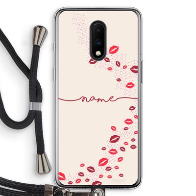 Kusjes: OnePlus 7 Transparant Hoesje met koord