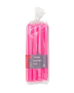 HEMA Lange Huishoudkaarsen Ø2.2x29 Fluor Roze - 12 Stuks (donkerroze)