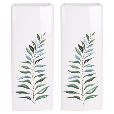 5x Witte radiator waterverdampers/luchtbevochtigers varenblad 21 cm