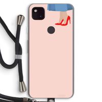High heels: Pixel 4a 5G Transparant Hoesje met koord
