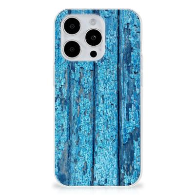 iPhone 15 Pro | Bumper Hoesje | Wood Blue