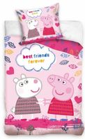 Peppa Pig dekbedovertrek best friends forever 140 x 200 cm - 70 x 90 cm - Katoen - thumbnail