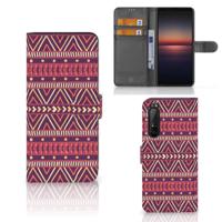 Sony Xperia 1 II | Telefoon Hoesje | Aztec Paars | Portemonnee hoesje