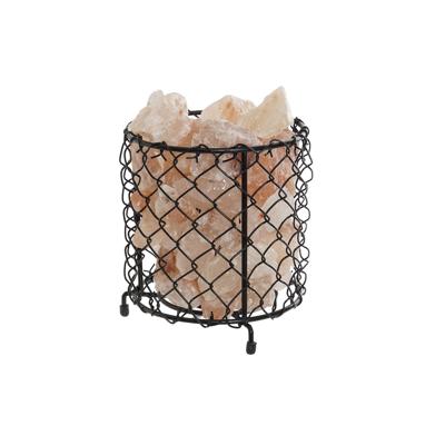 Verlichte decoratie DKD Home Decor Zout Zwart Oranje 15 W 17 x 17 x 17 cm