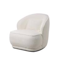 Giga Meubel - Fauteuil Bouclé Beige - Japandi Stijl - Zithoogte 45cm