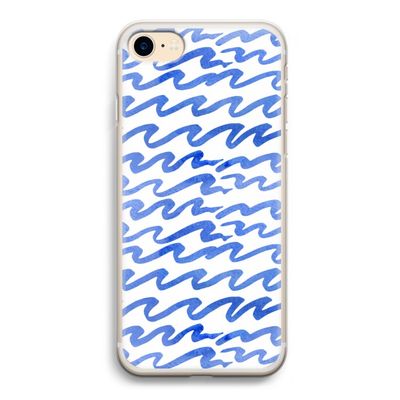 Blauwe golven: iPhone 7 Transparant Hoesje