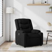 Fauteuil verstelbaar stof zwart