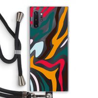 Colored Zebra: Samsung Galaxy Note 10 Plus Transparant Hoesje met koord