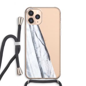 Gestreepte marmer: iPhone 11 Pro Max Transparant Hoesje met koord