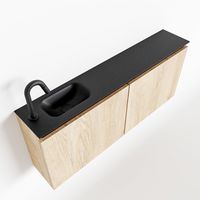 Toiletmeubel Mondiaz Ture | 120 cm | Meubelkleur Washed oak | Eden wastafel Urban Links | 1 kraangat