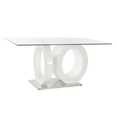 Eettafel DKD Home Decor Kristal Transparant Wit Hout MDF (160 x 90 x 75 cm)