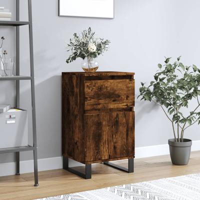 Dressoir 40x35x70 cm bewerkt hout gerookt eikenkleurig