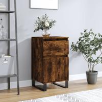 Dressoir 40x35x70 cm bewerkt hout gerookt eikenkleurig - thumbnail