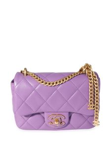 CHANEL Pre-Owned mini sac porté épaule Classic Flap à design carré - Violet