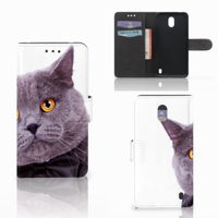 Nokia 2 | Telefoonhoesje | Met pasjeshouder | Kat