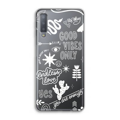 Good vibes: Samsung Galaxy A7 (2018) Transparant Hoesje