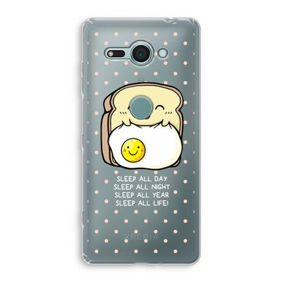 Sleep All Day: Sony Xperia XZ2 Compact Transparant Hoesje