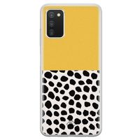 Samsung Galaxy A03s siliconen hoesje - Yellow dots