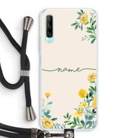 Gele bloemen: Huawei P Smart Pro Transparant Hoesje met koord