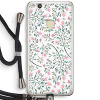Sierlijke bloemen: Huawei Ascend P10 Lite Transparant Hoesje met koord