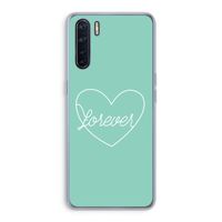 Forever heart pastel: Oppo A91 Transparant Hoesje