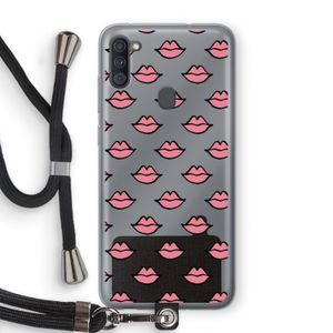 Lipjes: Samsung Galaxy A11 Transparant Hoesje met koord