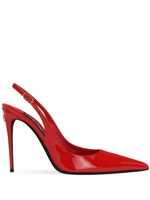 Dolce & Gabbana escarpins en cuir à fini verni 105 mm - Rouge