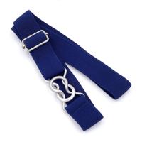 Candy-gekleurd 8-karakter clasp elastische gevlochten riem voor kinderen (marineblauw)