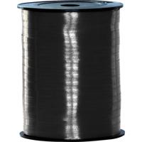 Sierlint of cadeaulint - zwart - dun - 500 meter x 0.5 cm - Feestartikelen en versiering